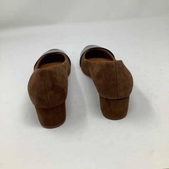 NWOT J. McLaughlin women's Ciara suede pumps heels 6.5 brown *flaw on sole* - Picture 4 of 7
